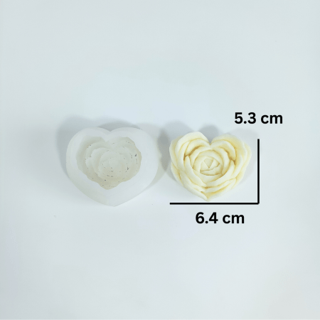 Heart Rose Candle Mold