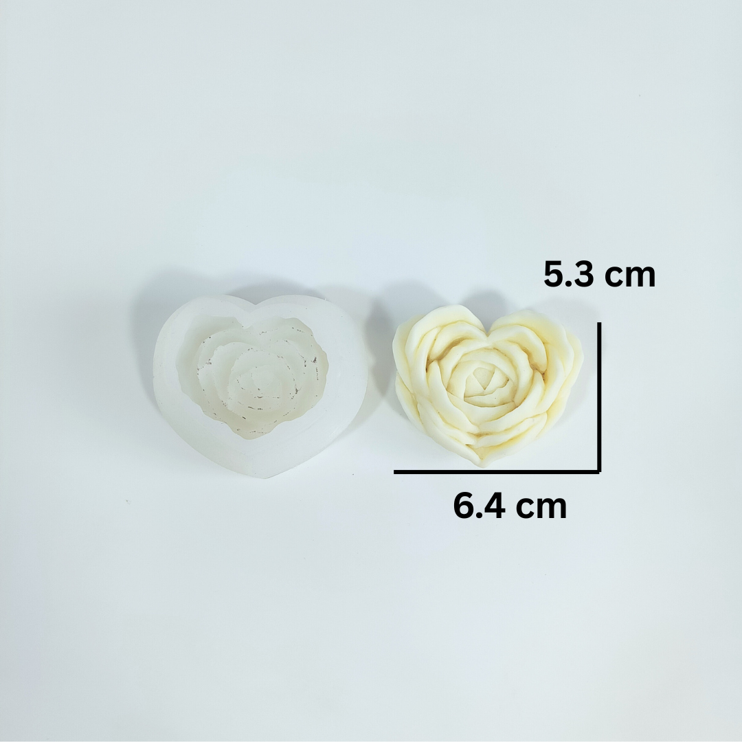 Heart Rose Candle Mold - Image 1