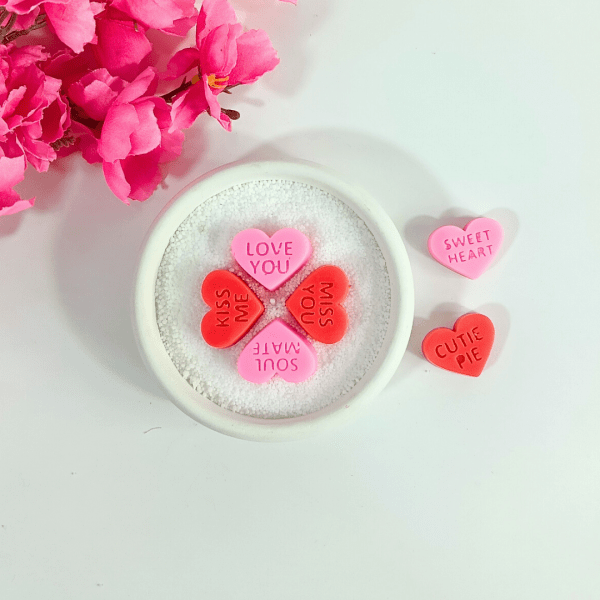 Text Heart Candle Topped Mold