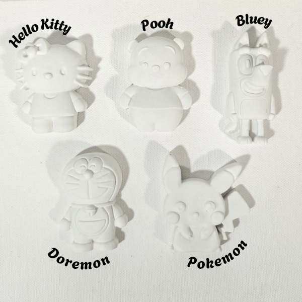 Cartoon Mold - Set of 5 (Kids Paint Kit)