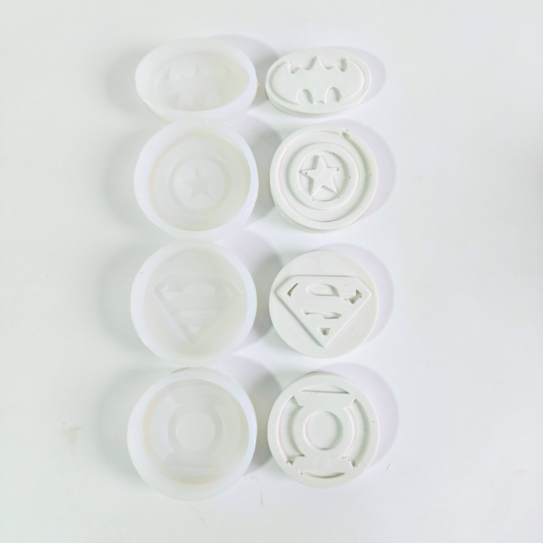 Superhero Logo Mold - Set of 4 (Kids Paint Kit) - Image 1