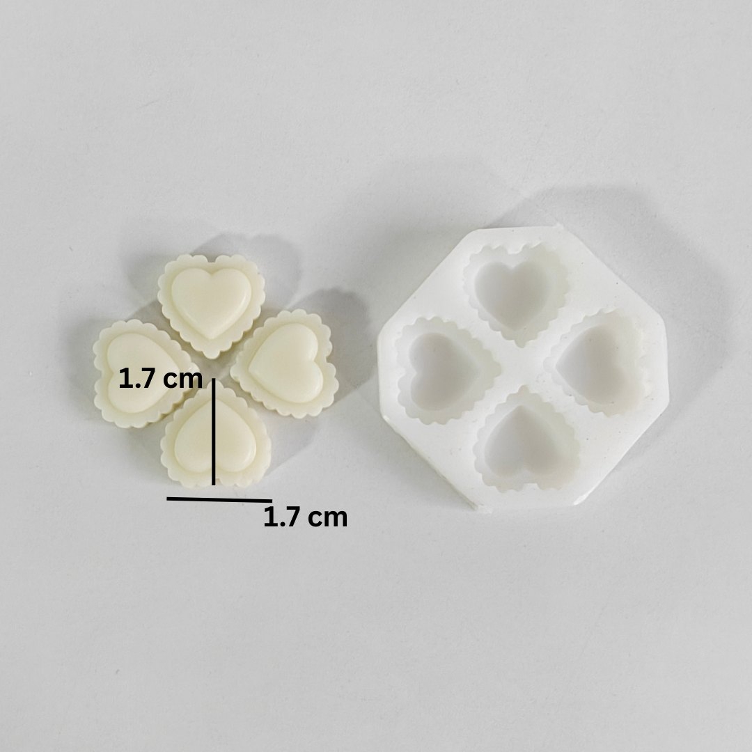 Lace Hearts Candle Topper Mold - Image 1