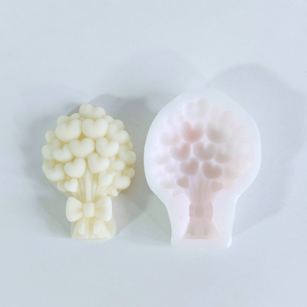 Balloon Hearts Candle Topper Mold