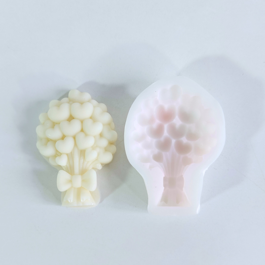 Balloon Hearts Candle Topper Mold - Image 1